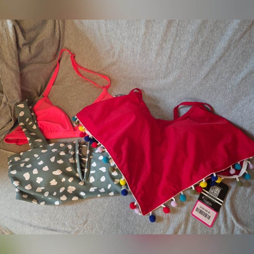 Lot Of 3 Bikini Tops New And NWOT Sz. S